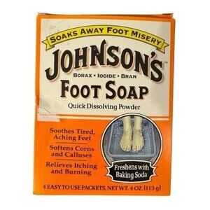 Johnson's Foot Soap Box 4 Packets, 4 Oz